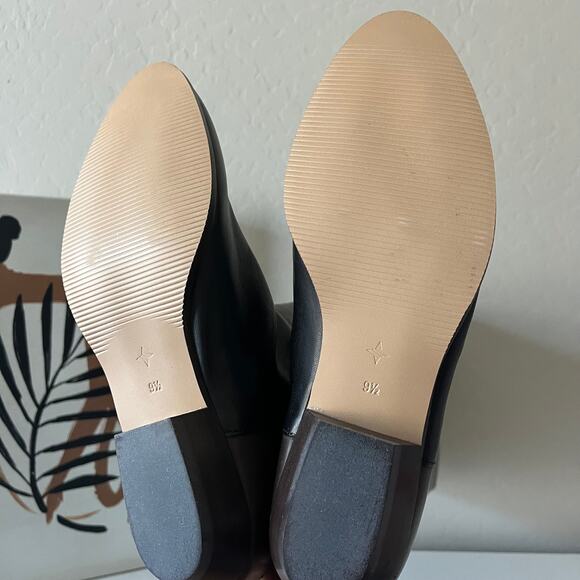 Tuckernuck Black Brown Sloane Patchwork Block Heel Knee High Boots Size 9.5 - Picture 8 of 8